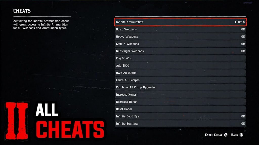 Red Dead Redemption 2 cheat code list and how to activate them DLSServe