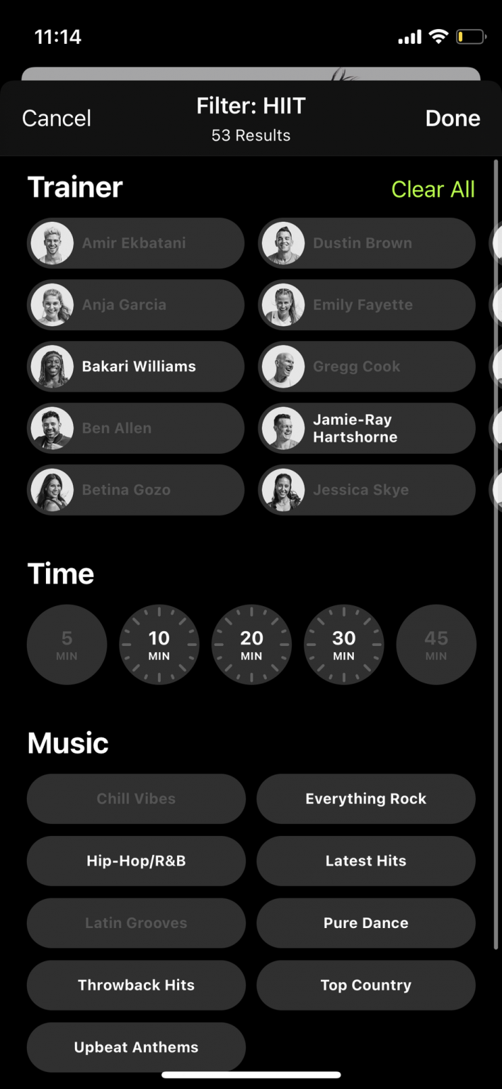 apple workout app weight lifting