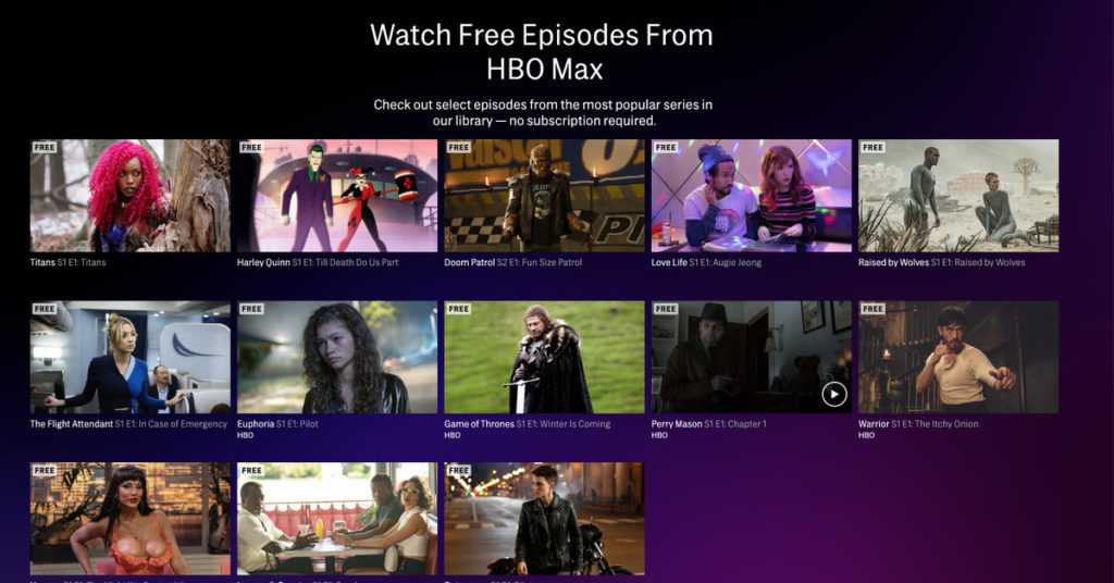 HBO Max looks to woo new subscribers with free episodes