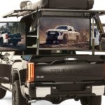 Toyota mounted five big-screen TVs to this Tundra truck