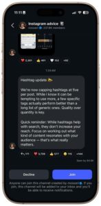 Instagram now limits you to five hashtags per post