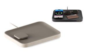 Twelve South’s wireless charging pad looks like a luxurious leather tabletop accessory